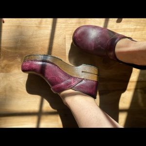 Sandip Burgandy Clogs